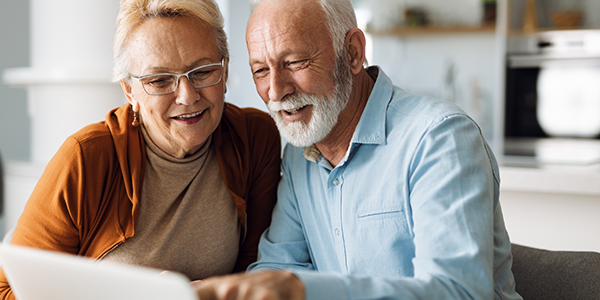 Couple reviewing their finances together